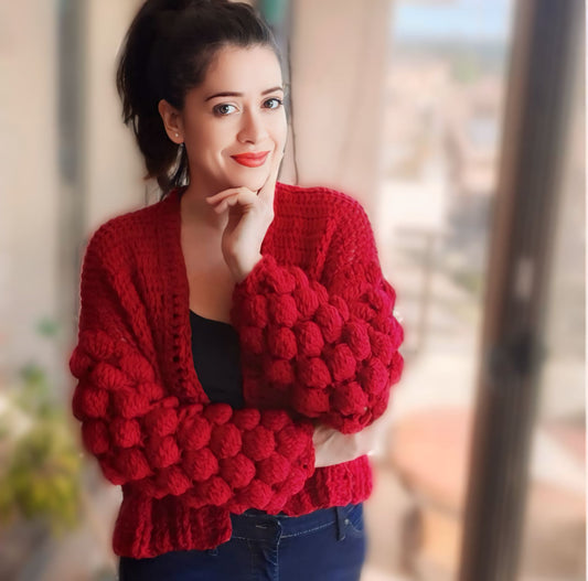 Patrón Cardigan Burbuja